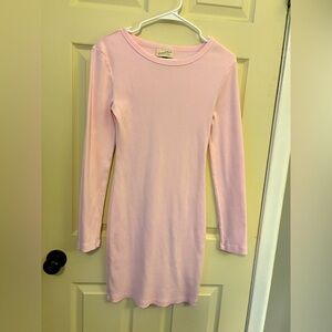 Size small, long sleeve light pink dress